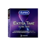 Durex Extra Time Ultra Thin Condom | 3 Pack