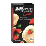 Manforce Cocktail | Strawberry & Vanilla Flavoured Condom | 10 Pack
